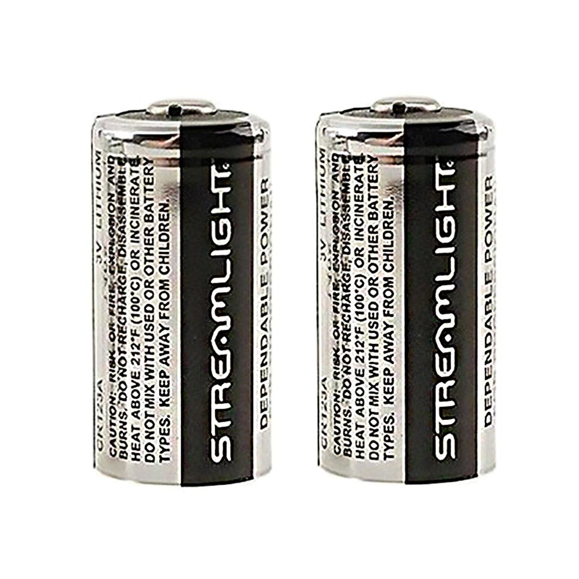 Streamlight CR123 Lithium Batteries — 2-Pack, Model# STL85175
